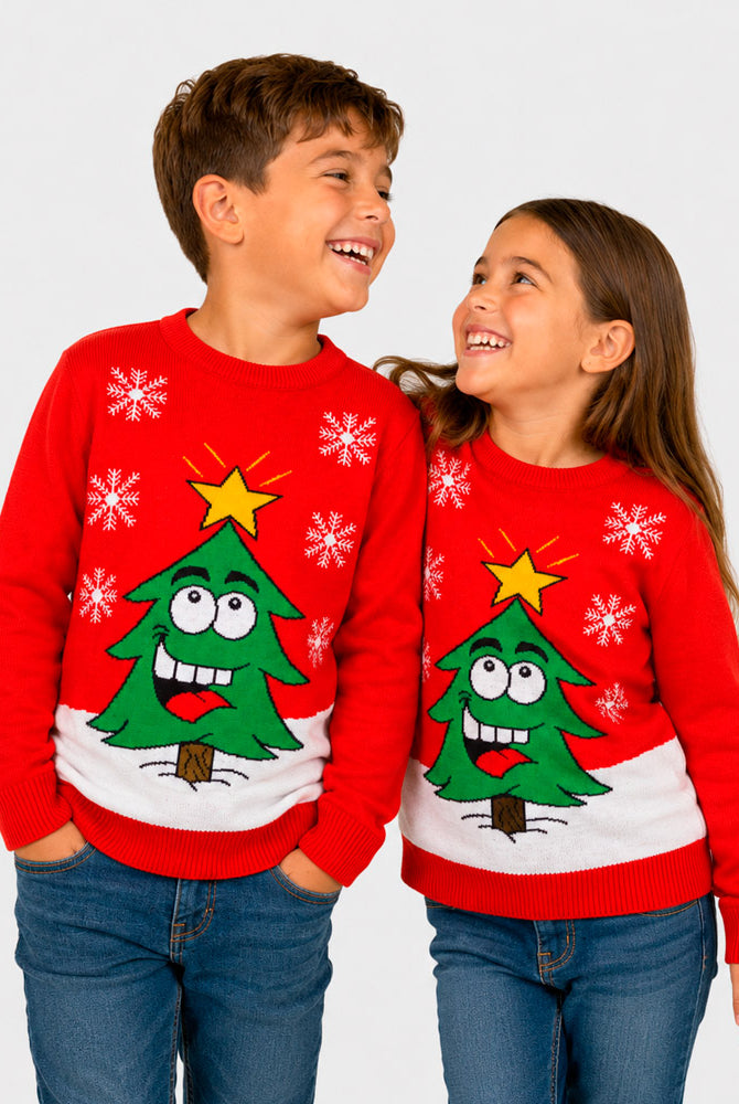maglione-natalizio-albero-natalizazio-sorridente-rosso-bambini