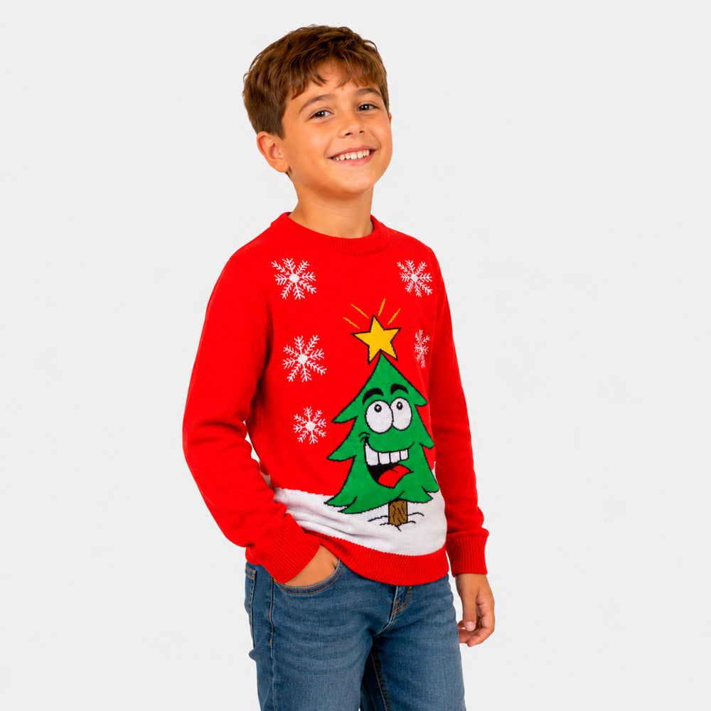 maglione-natalizio-albero-natalizazio-sorridente-rosso-bambino