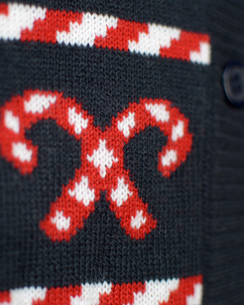 Cardigan Natalizio di Coppia con Stelle Polari Blu