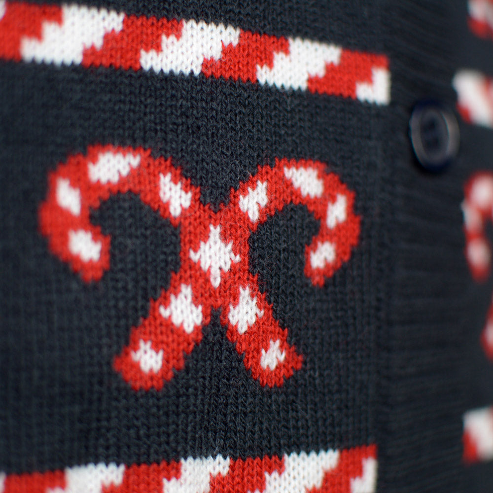 Cardigan Natalizio di Coppia con Stelle Polari Blu