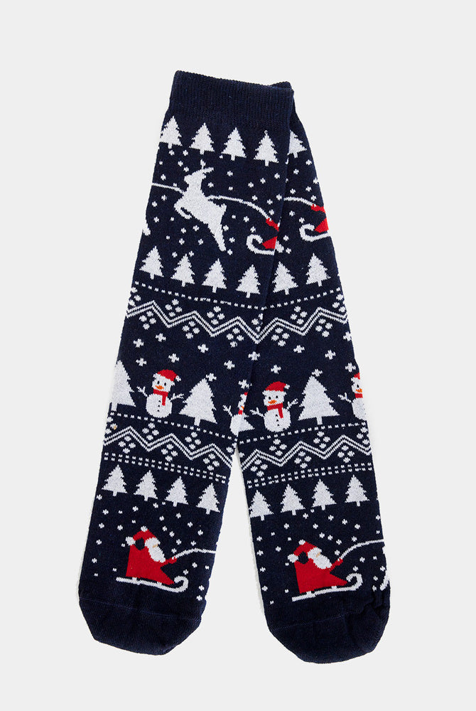 Calzini Natalizi Unisex con Alberi, Pupazzi e Babbo Natale