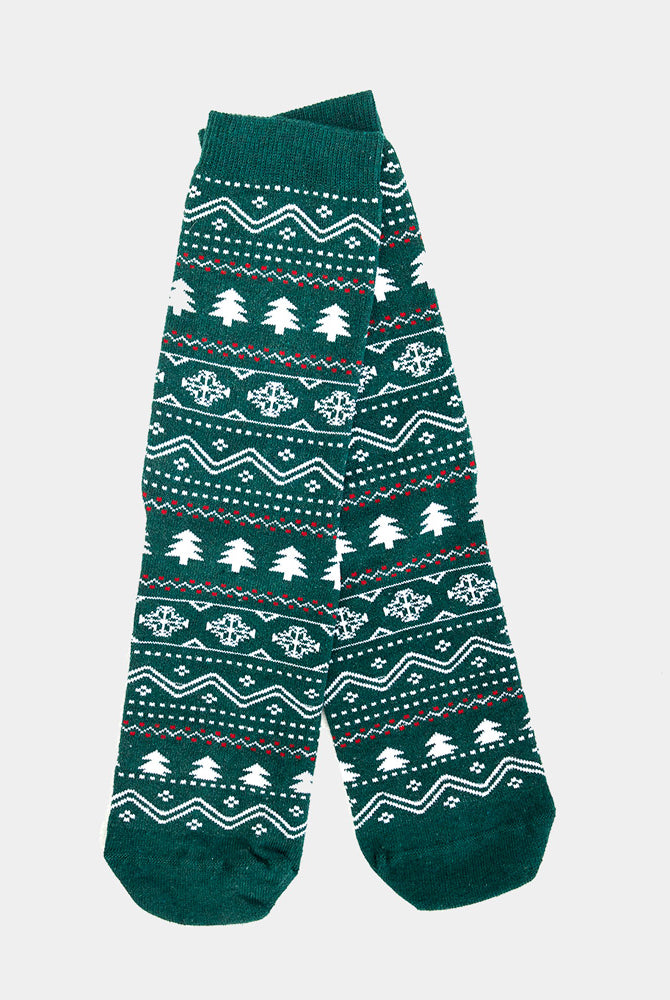 Calzini Natalizi Unisex Verdi con Greche