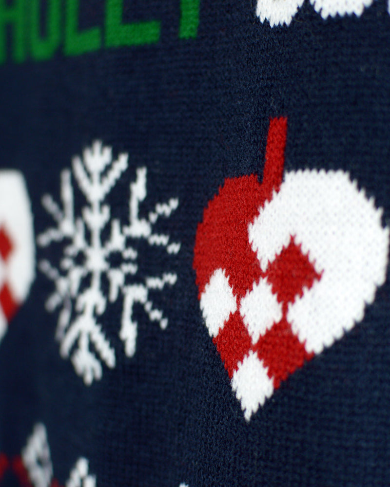 Cardigan Natalizio Coppia Blu e Rosso Babbo Natale e Renne