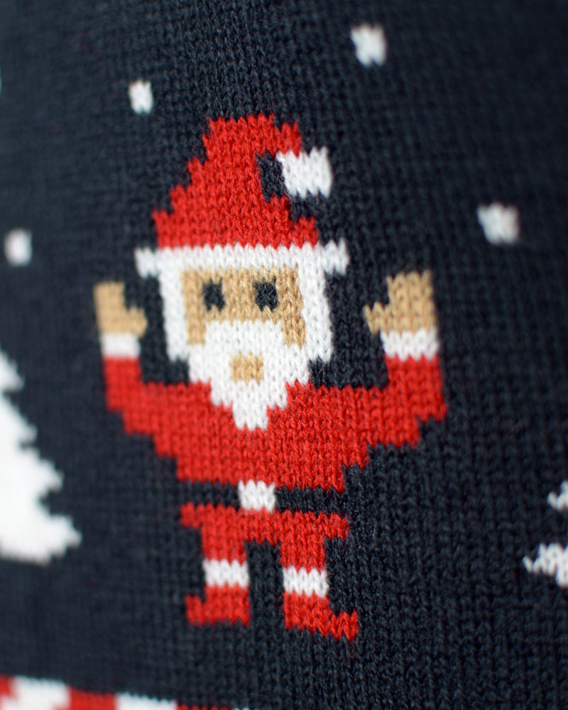 Cardigan Natalizio da Donna Blu con Stelle Polari Babbo