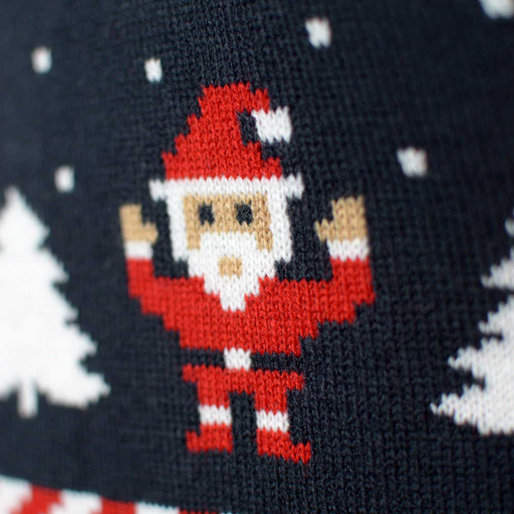 Cardigan Natalizio da Uomo Blu con Stelle Polari Babbo