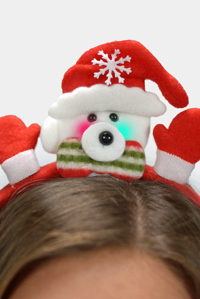 Cerchietti Natalizi con Luci LED Orso Polare