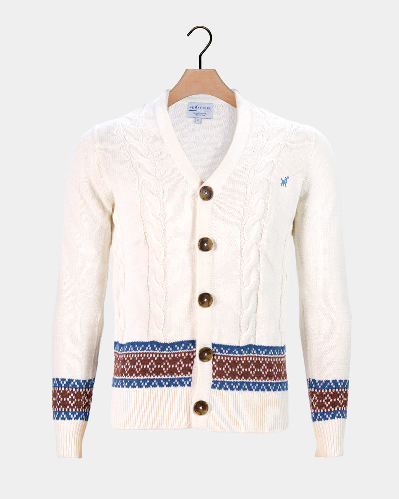 Maglione coppia Cardigan in Cotone Biologico Renne