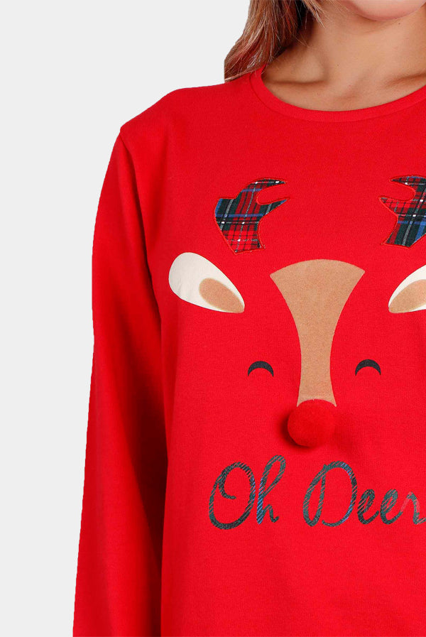 Felpa di Natale Oh Deer! Donna