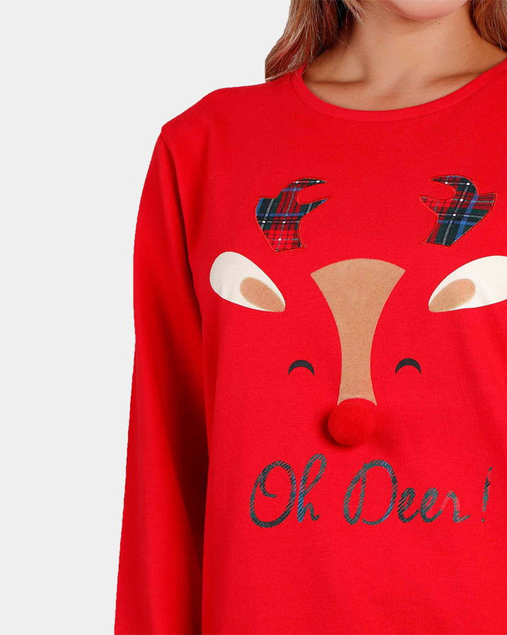 Felpa di Natale Oh Deer! Donna