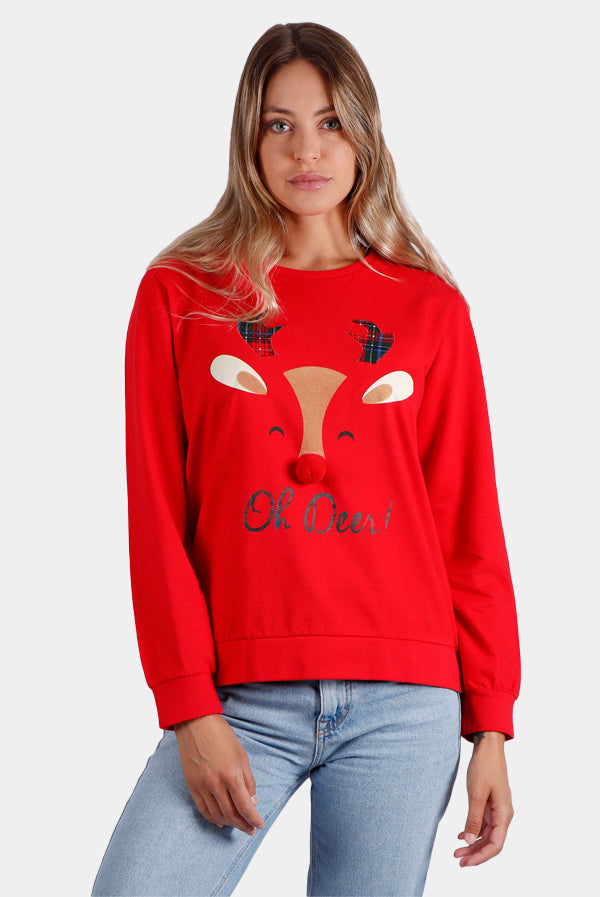 Felpa di Natale da Donna Oh Deer!