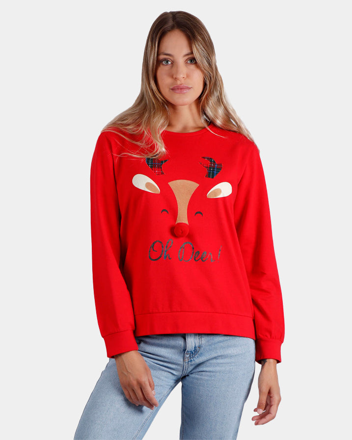 Felpa di Natale da Donna Oh Deer!