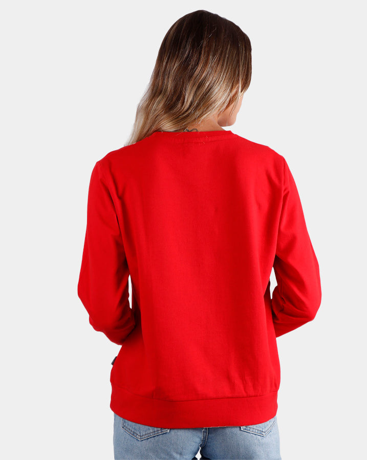 Felpa di Natale da Donna Smile Rossa