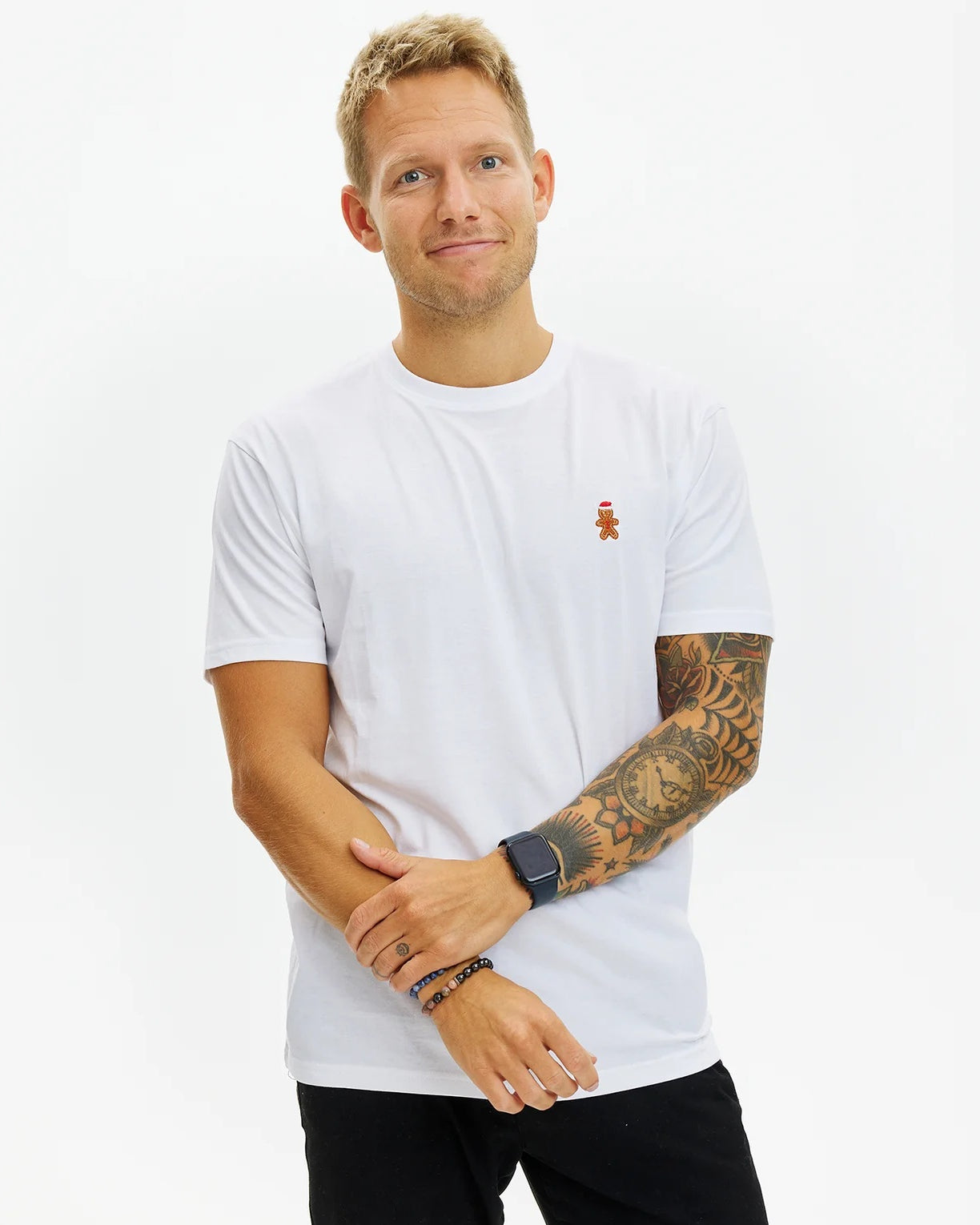 Maglietta Natalizia Bianca Uomo Gingercookie