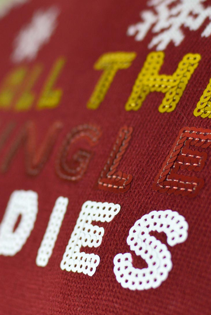 Maglione Natalizio di Coppia Jingle Ladies con Paillettes