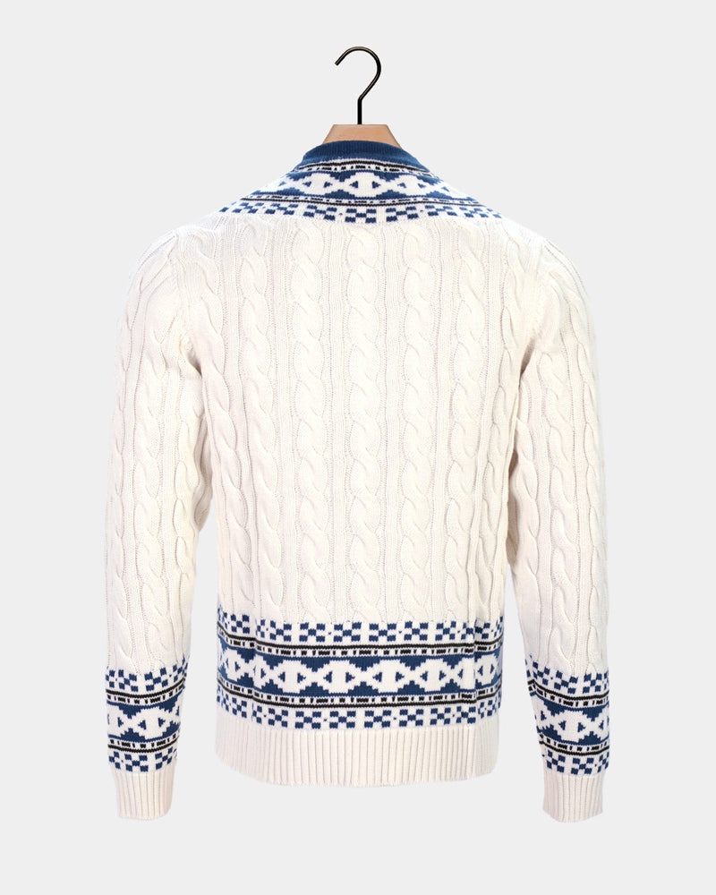 Maglione Cardigan da Uomo in Cotone Biologico Cottage