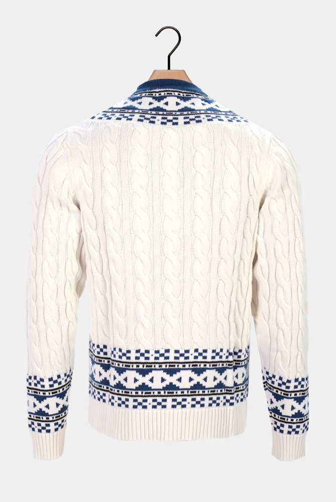 Maglione Cardigan da Uomo in Cotone Biologico Cottage