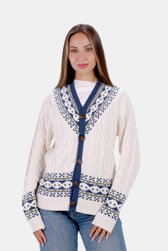 Maglione di Coppia Cardigan in Cotone Biologico Cottage Donna