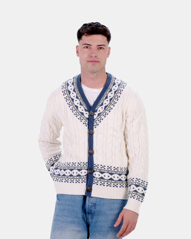Maglione di Coppia Cardigan in Cotone Biologico Cottage Uomo