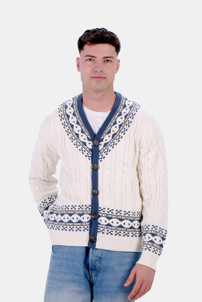 Maglione di Coppia Cardigan in Cotone Biologico Cottage Uomo