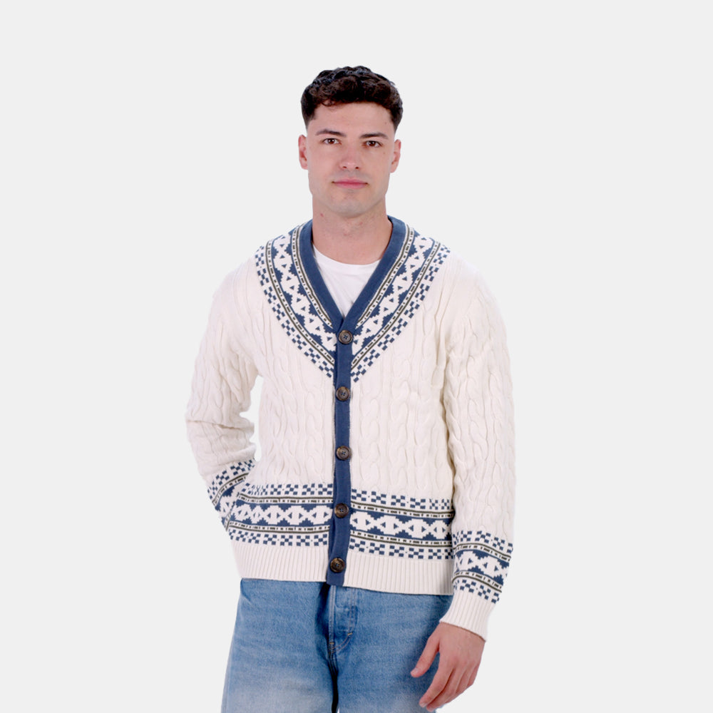 Maglione di Coppia Cardigan in Cotone Biologico Cottage Uomo