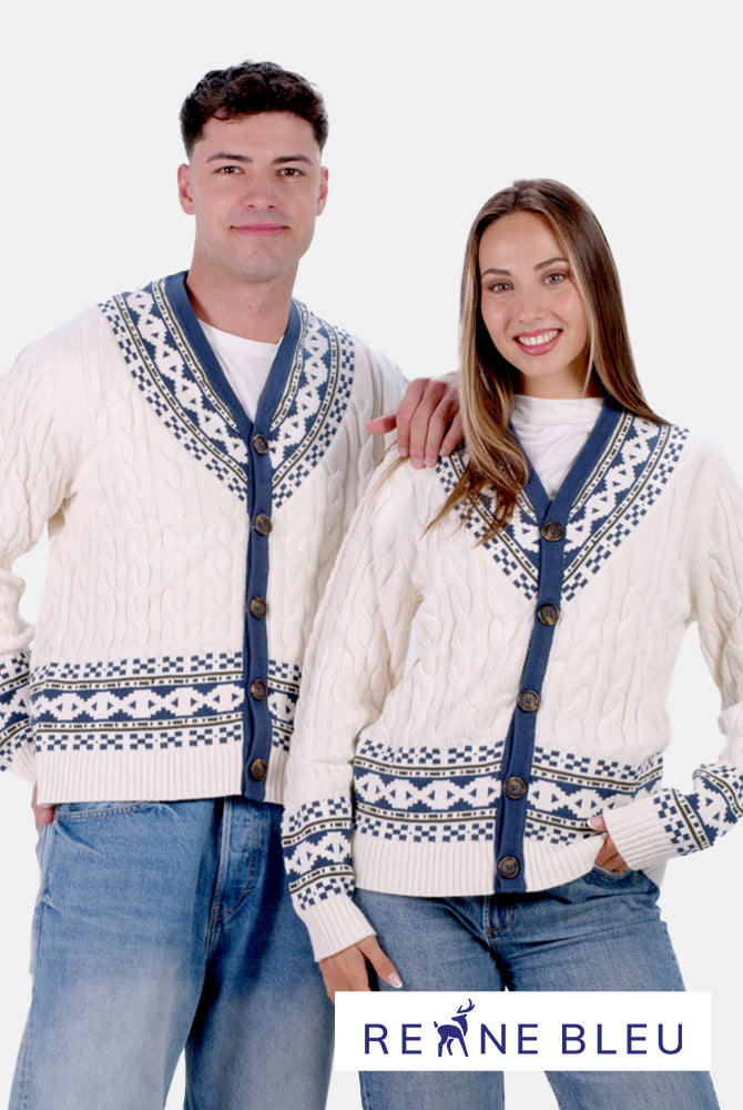 Maglione di Coppia Cardigan in Cotone Biologico Cottage