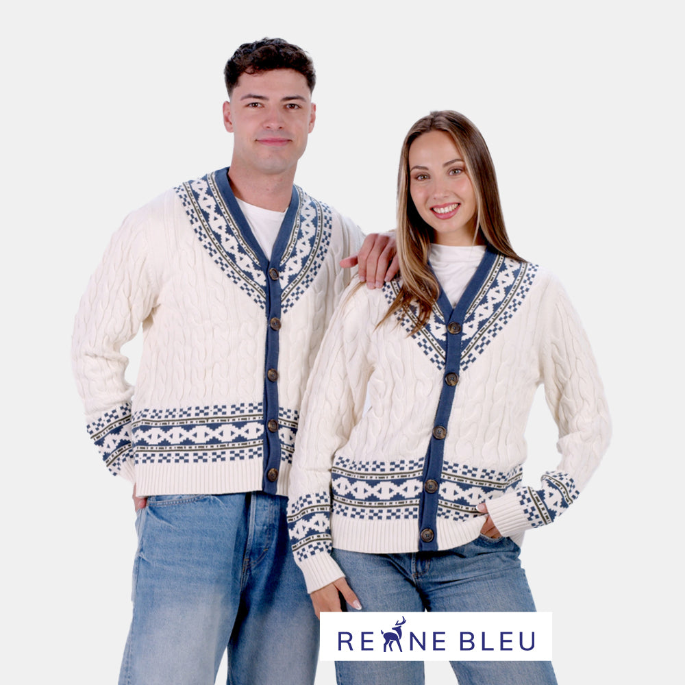 Maglione di Coppia Cardigan in Cotone Biologico Cottage