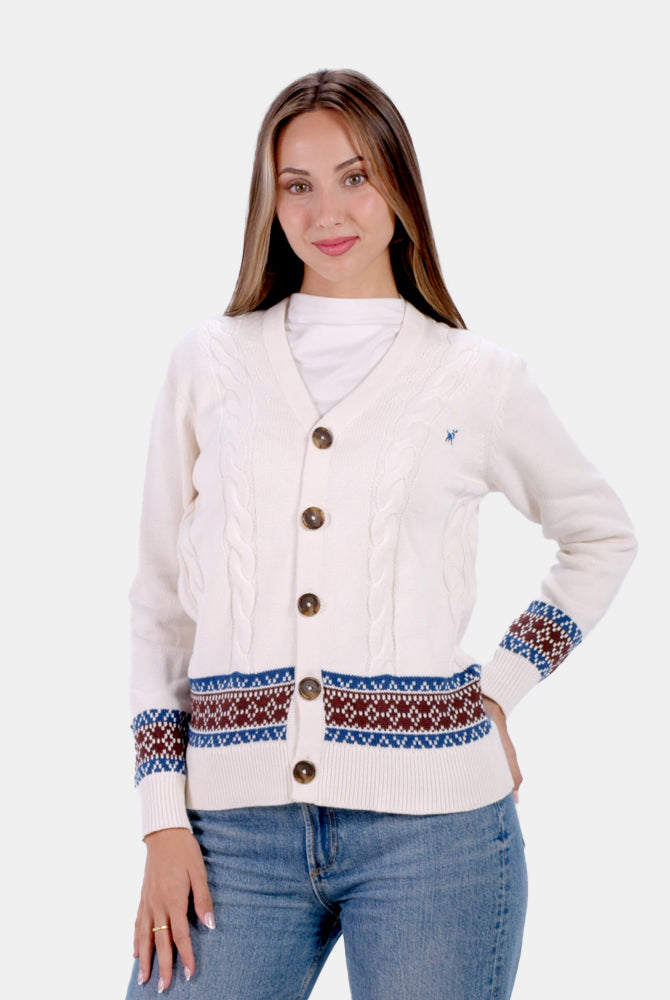 Maglione di coppia Uomo Cardigan in Cotone Biologico Renne Donna