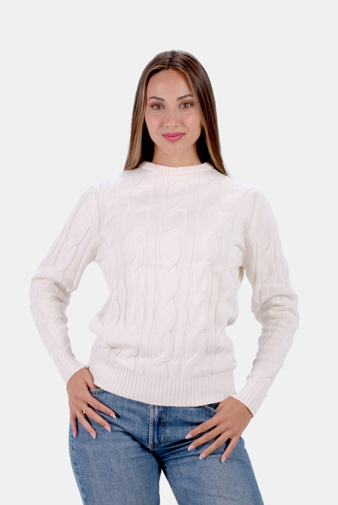 Maglione di Coppia in Cotone Biologico Snowfall Donna
