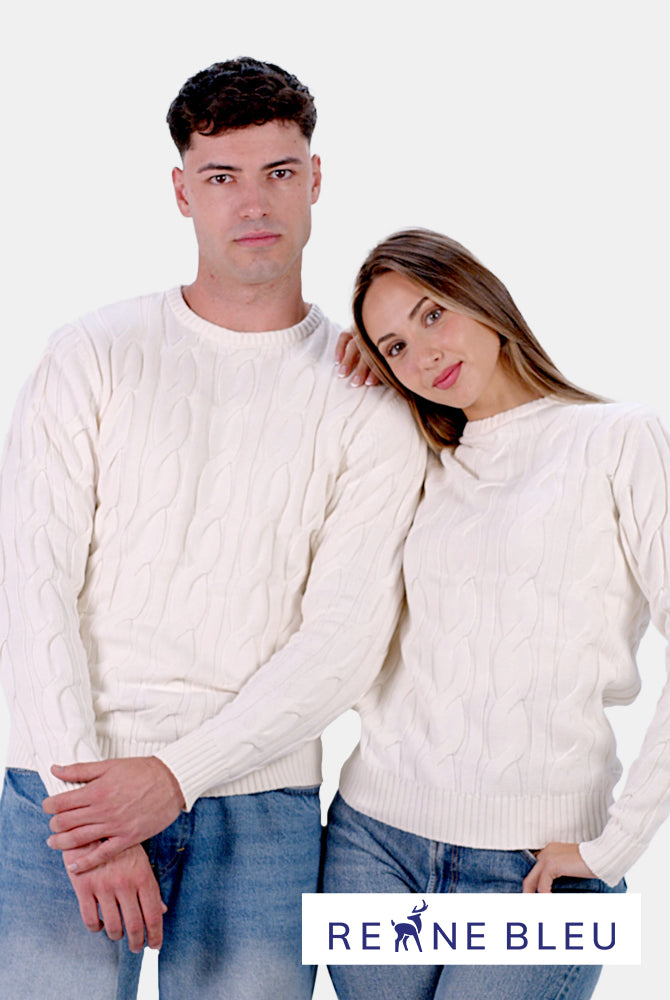 Maglione di Coppia in Cotone Biologico Snowfall