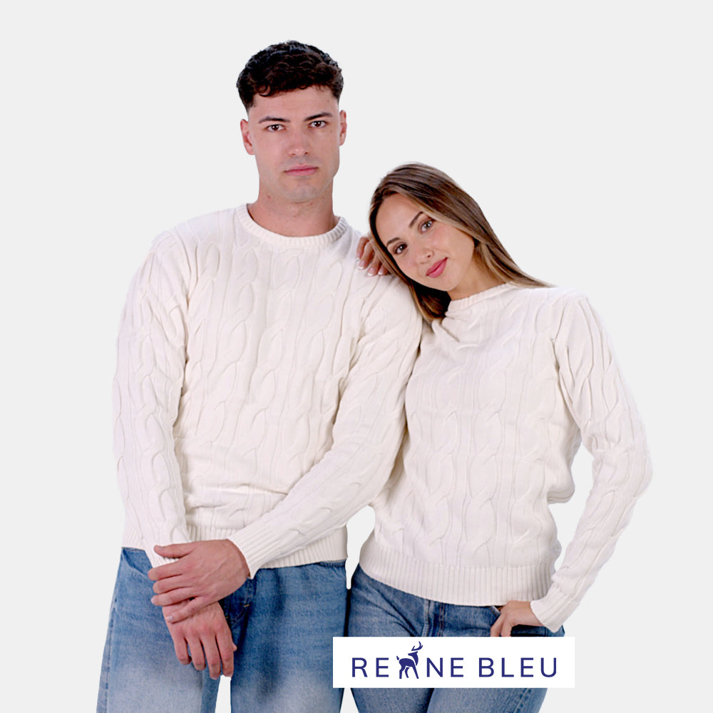 Maglione di Coppia in Cotone Biologico Snowfall