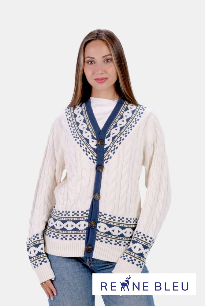 Maglione da Donna Cardigan in Cotone Biologico Cottage