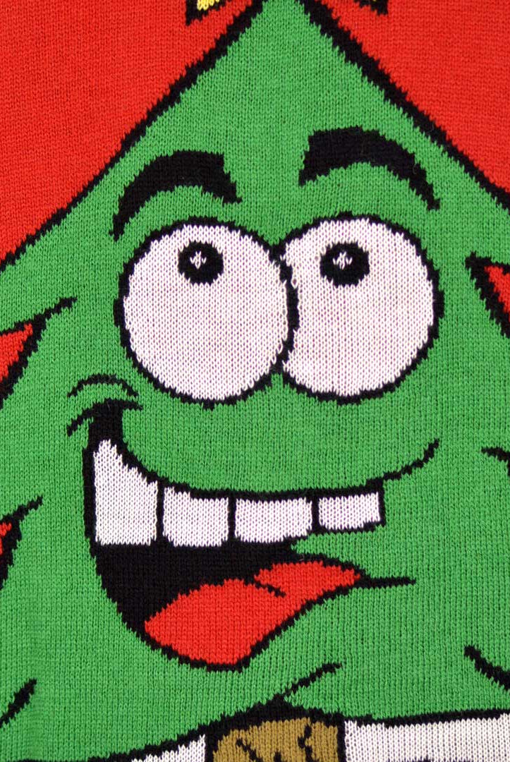 Maglione Natalizio Albero Natalizio Sorridente