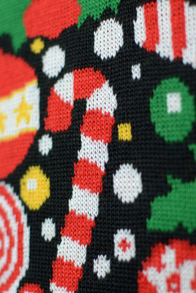 Maglione Natalizio Albero Natalizio Coppia Nero con