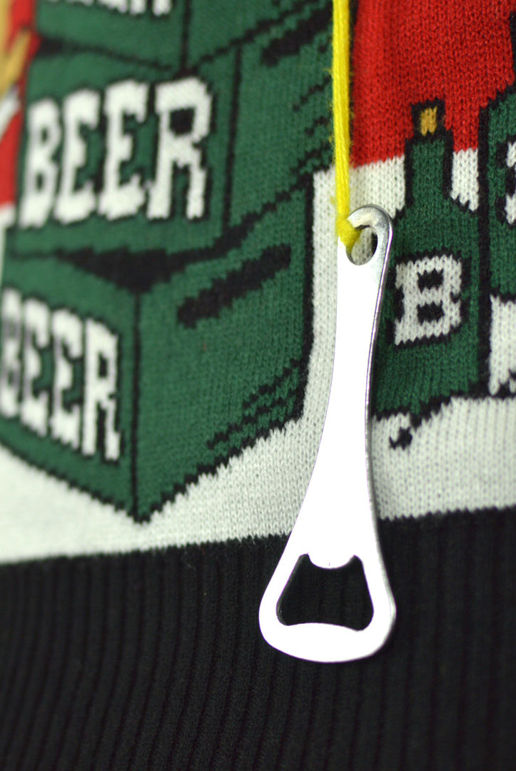 Maglione Natalizio Apribottiglie per Birra Uomo con Renna