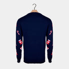 Maglione Natalizio Babbo Natale ed Elfo Blu