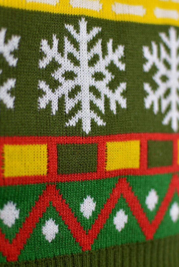 Maglione Natalizio con Babbo Natale e Regali Verde