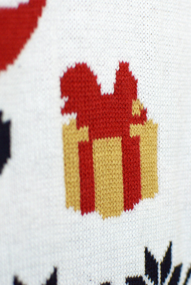 Maglione Natalizio Bambini Blu Babbo Natale e Renna Rudolph