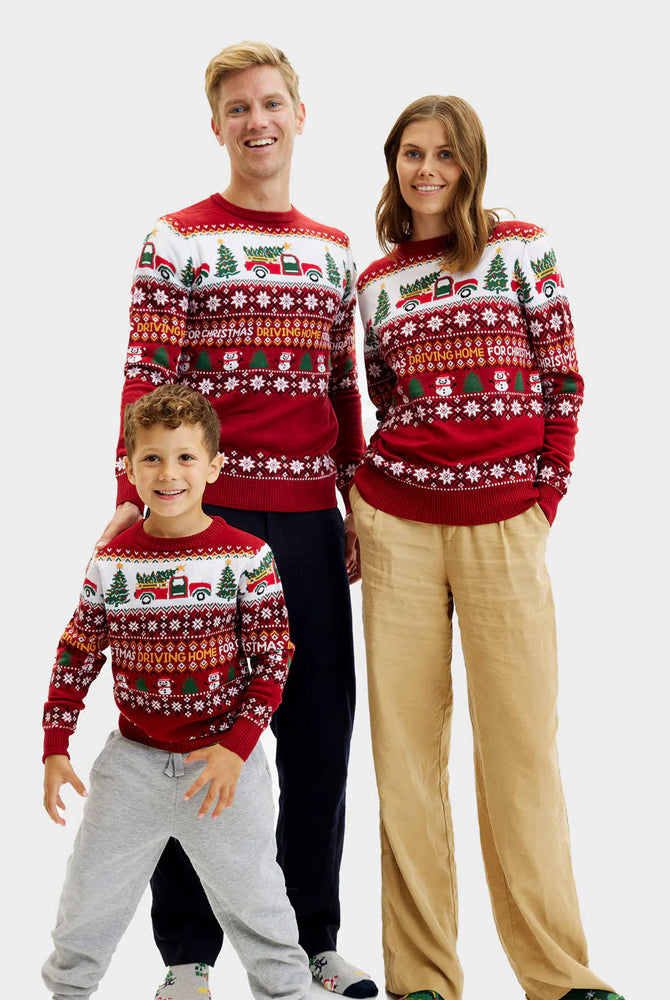 Maglione Natalizio per Bambini Driving Home Famiglia