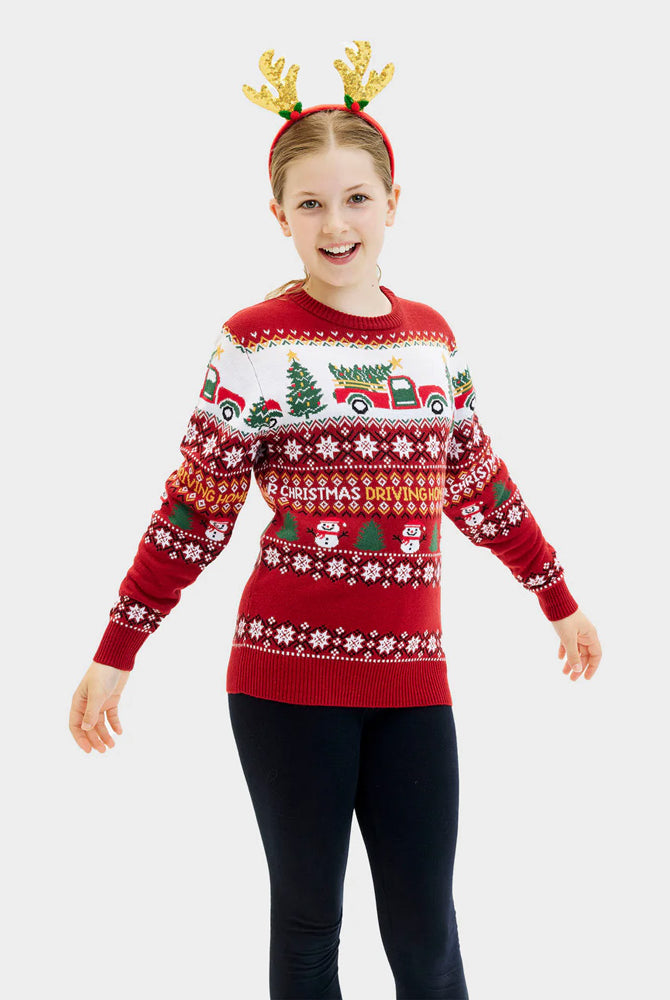 Maglione Natalizio per Bambini Driving Home