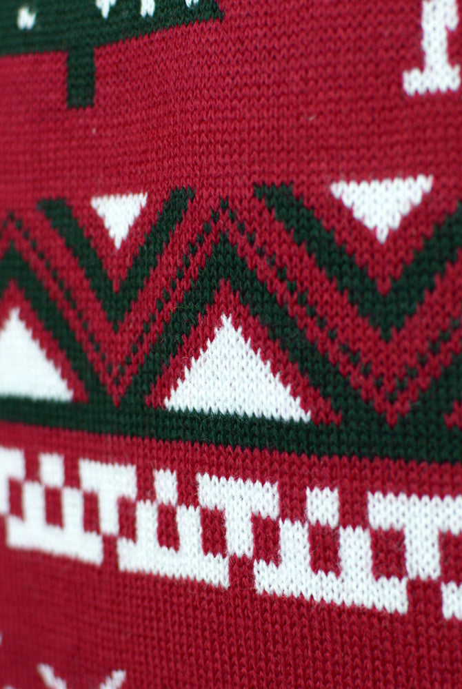 Alberi di Natale e Renne Maglione Natalizio per Bambini Rosso