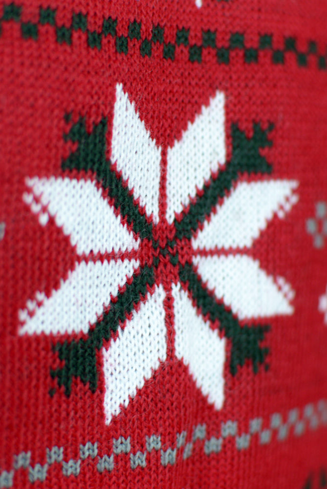 Renne, Alberi e Stelle Polari Maglione Natalizio Bambini Rosso