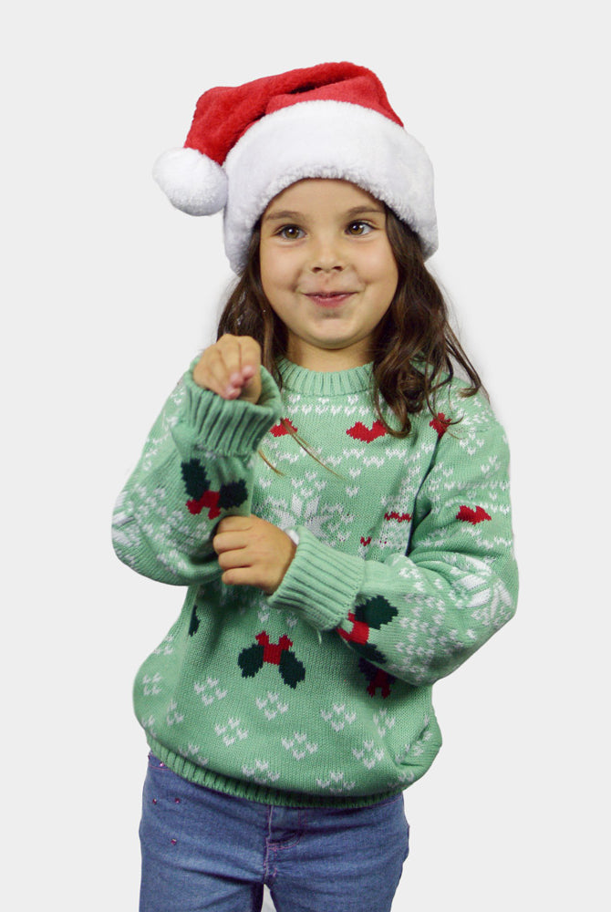 Maglione Natalizio per Bambini Verde Sweet Christmas