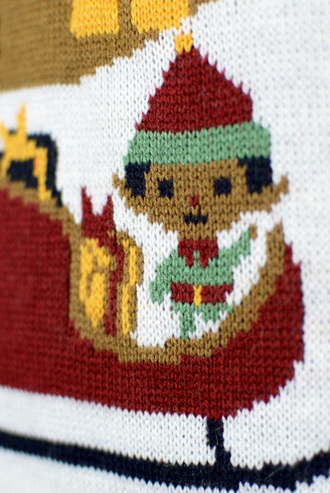 Maglione Natalizio Coppia Blu Luci LED Merry Christmas