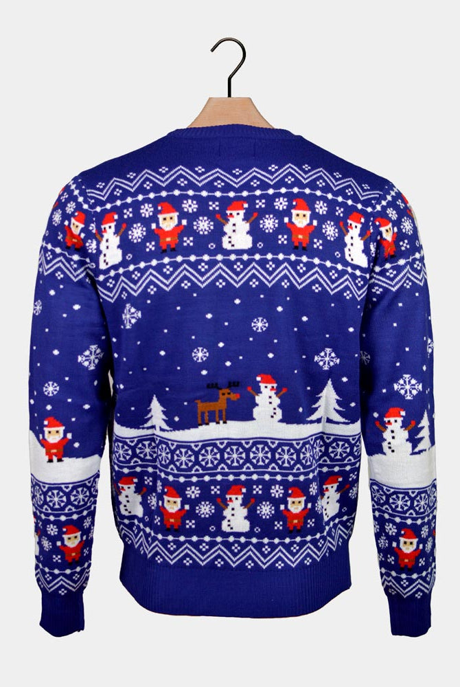 Maglione Natalizio Blu Let it Snow