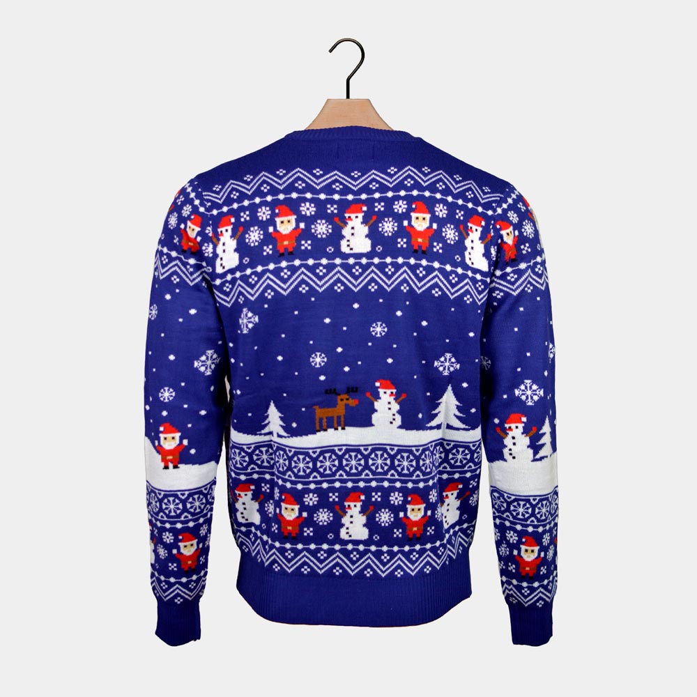 Maglione Natalizio Blu Let it Snow