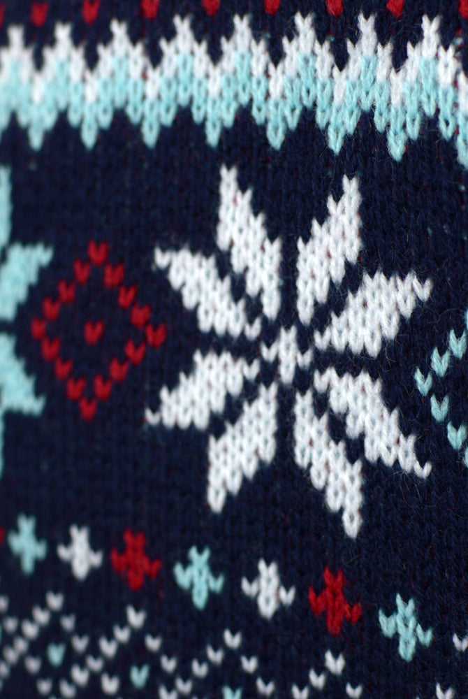 Maglione Natalizio Blu Merry Christmas