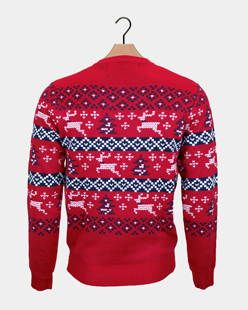 Maglione Natalizio Canada Rosso