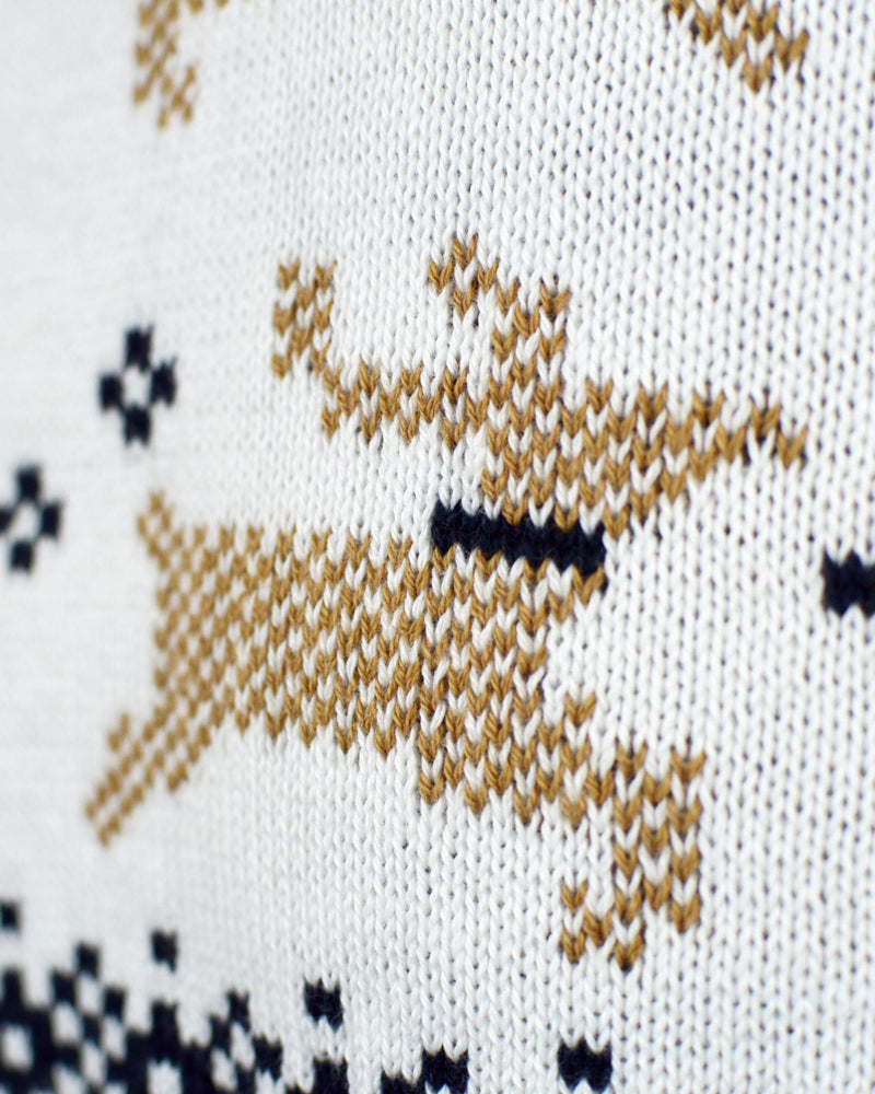 Maglione Natalizio Coppia Bianco Elegante Alaska Renne