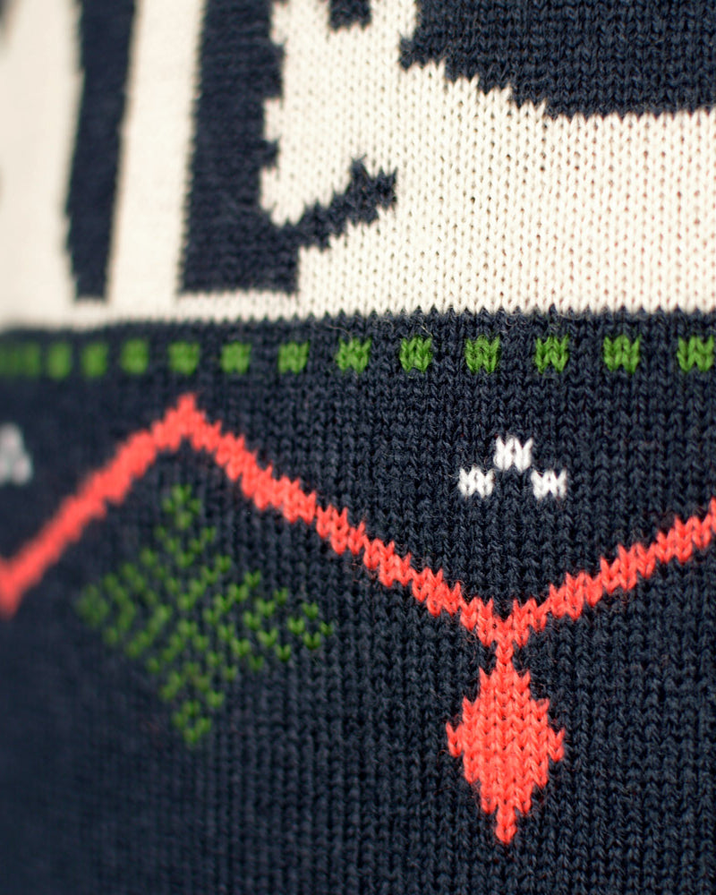 Maglione Natalizio da Coppia Blu Nativity