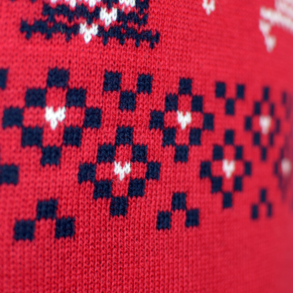 Rosso Canada Maglione Natalizio di Coppia